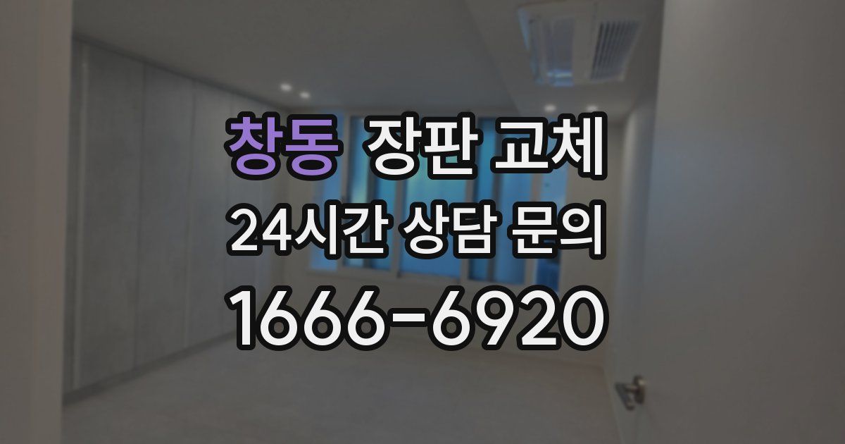 창동 장판 교체