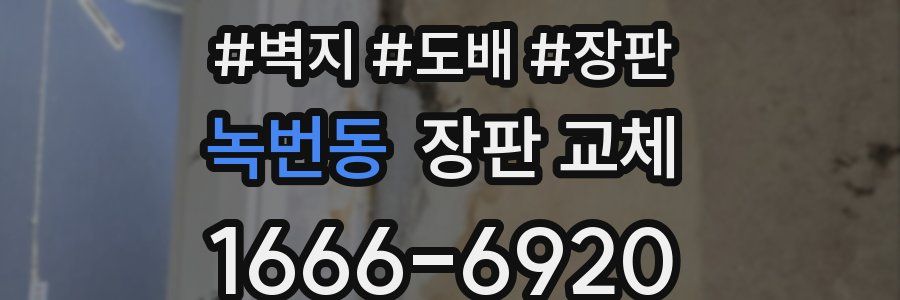 녹번동 장판 교체