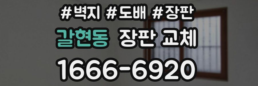 갈현동 장판 교체