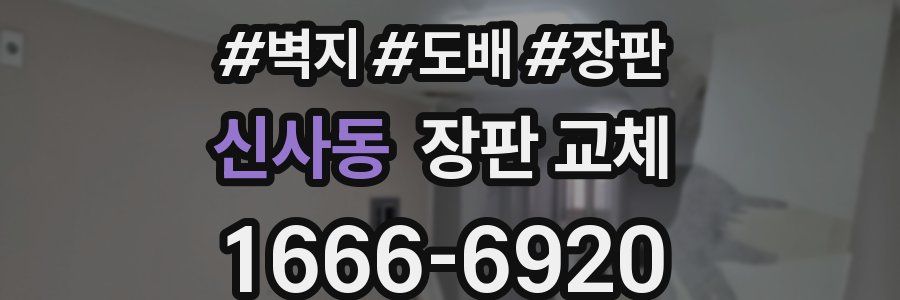 신사동 장판 교체