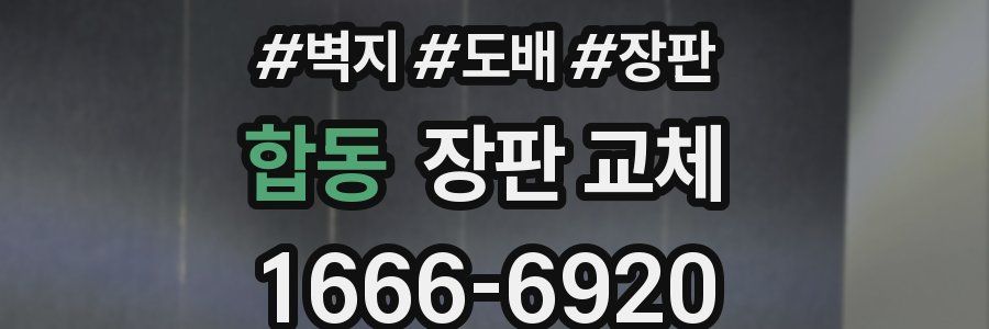합동 장판 교체