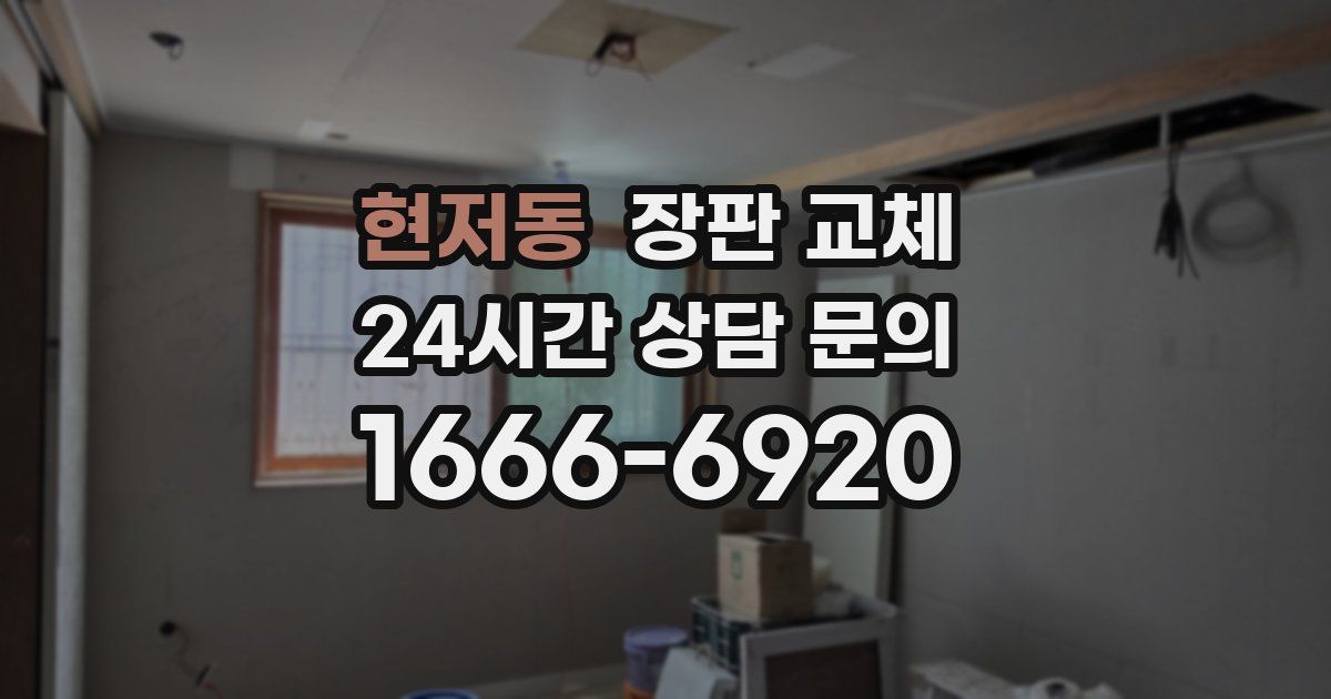 현저동 장판 교체
