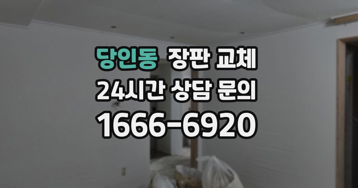 당인동 장판 교체