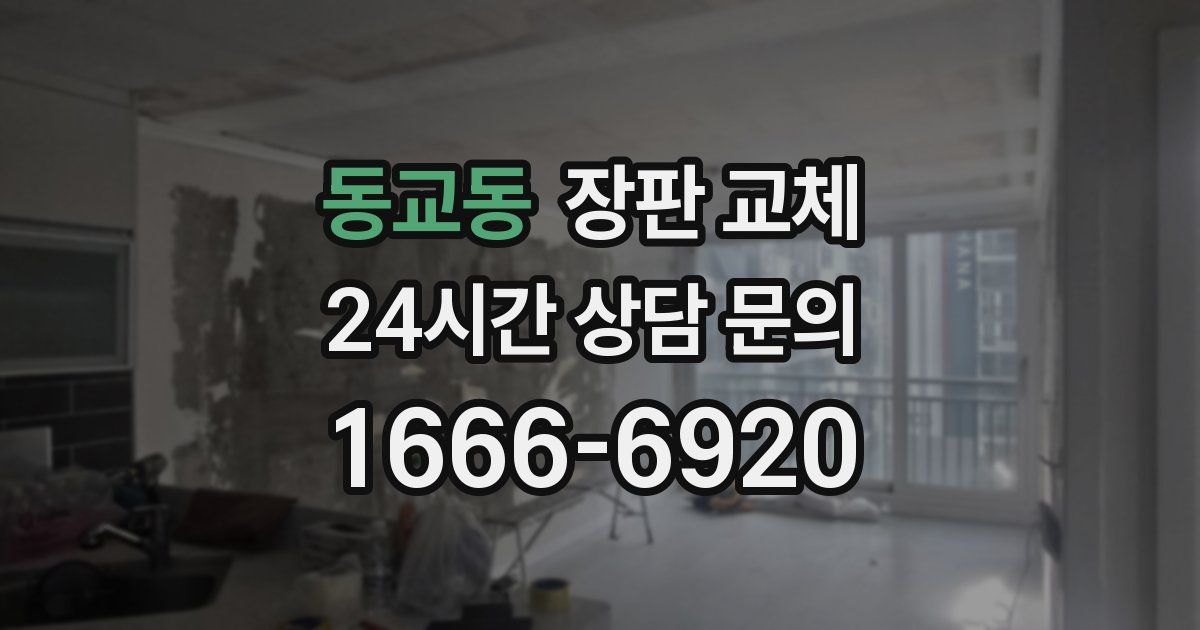 동교동 장판 교체