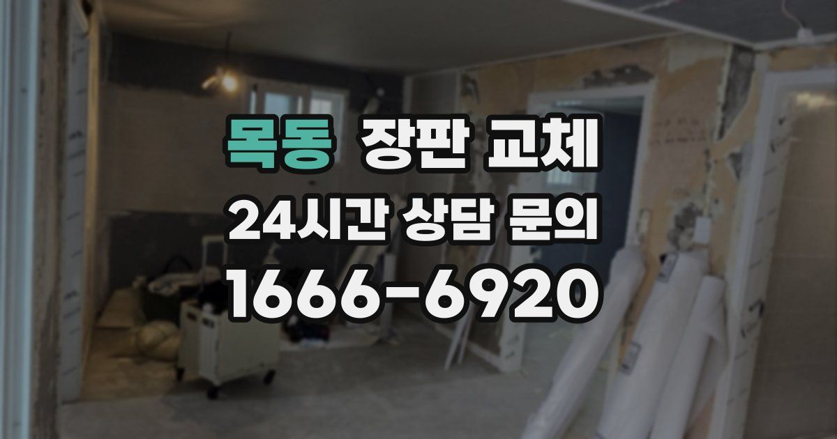 목동 장판 교체