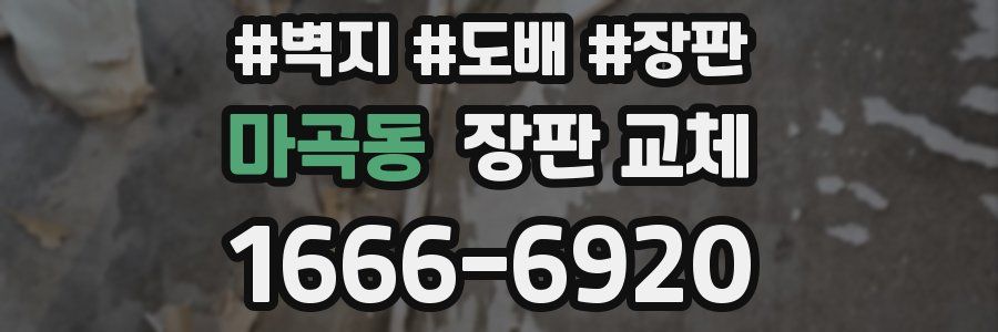 마곡동 장판 교체
