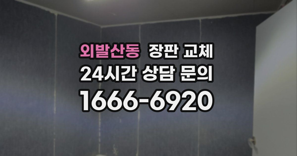 외발산동 장판 교체
