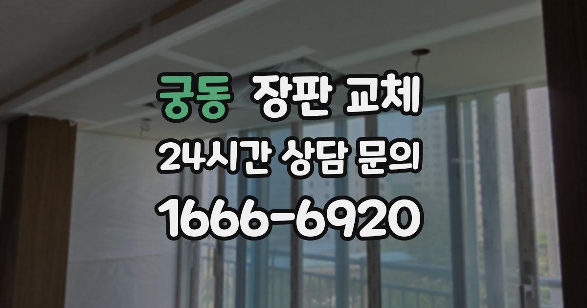 궁동 장판 교체