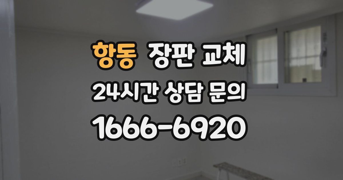 항동 장판 교체
