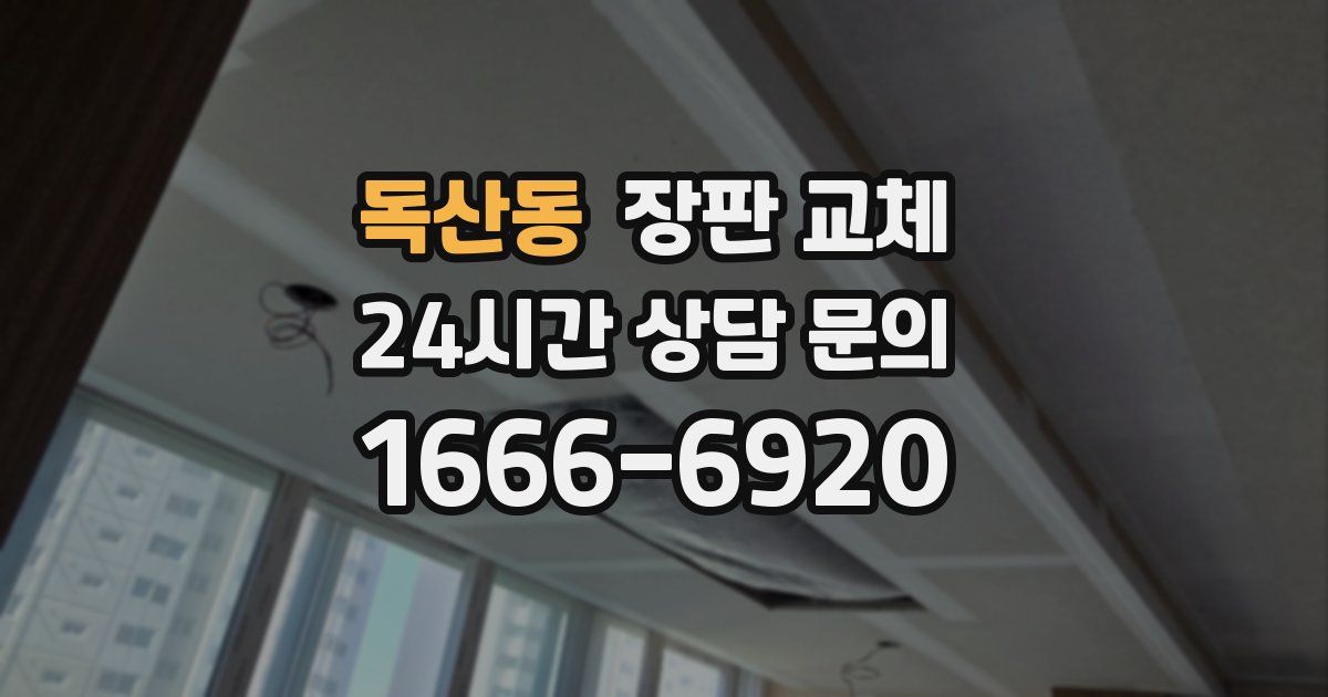 독산동 장판 교체