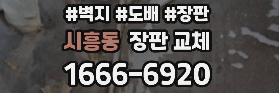 시흥동 장판 교체