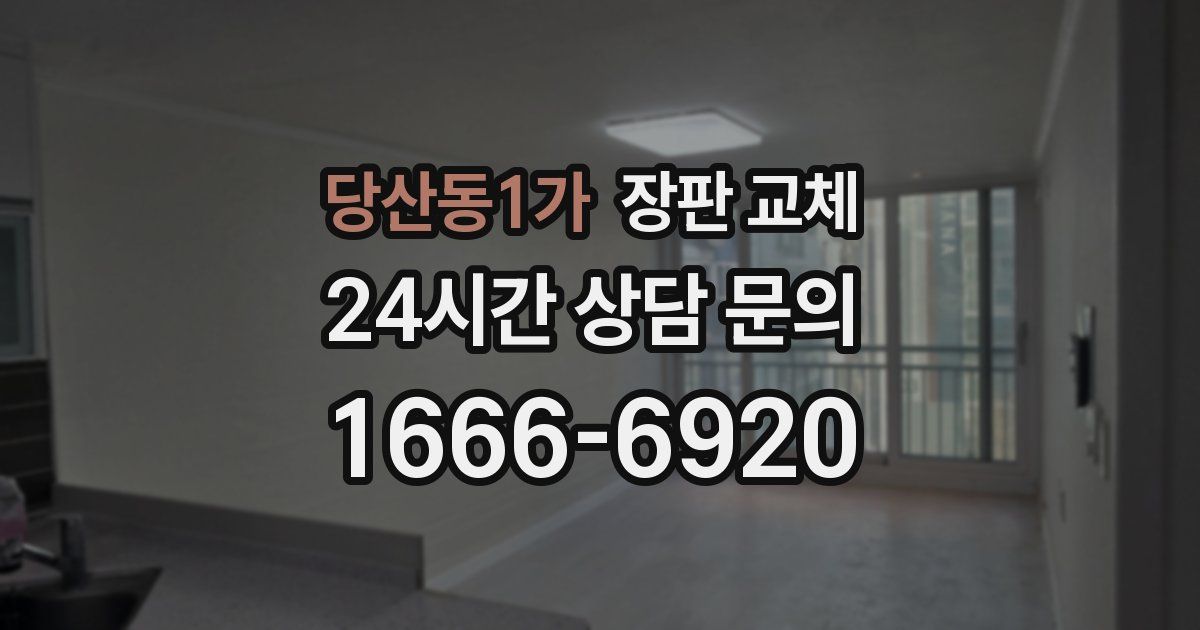 당산동1가 장판 교체