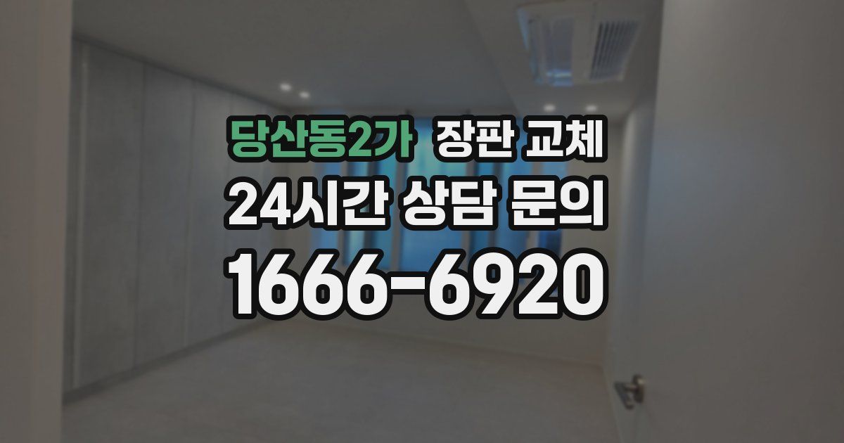 당산동2가 장판 교체
