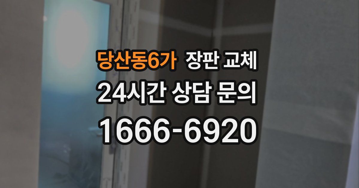 당산동6가 장판 교체