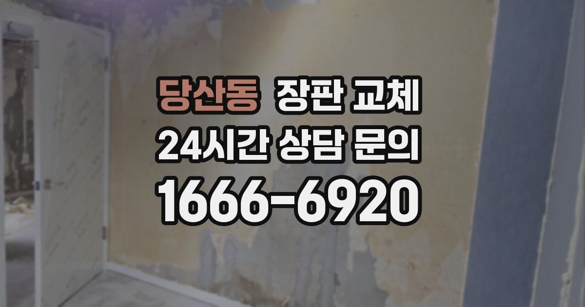 당산동 장판 교체