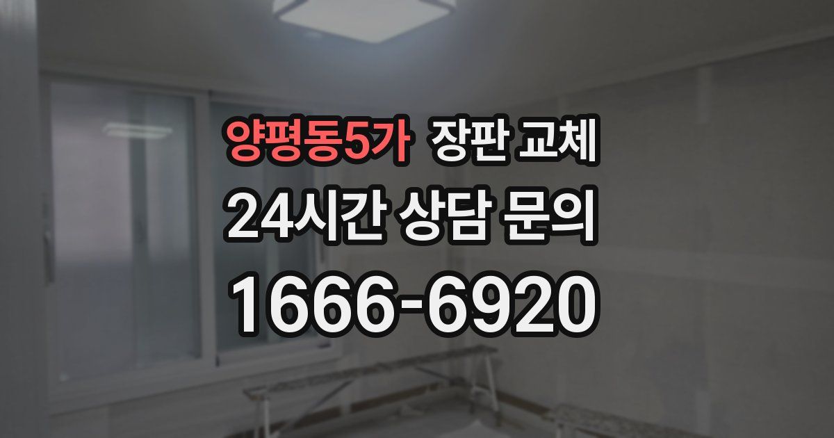 양평동5가 장판 교체