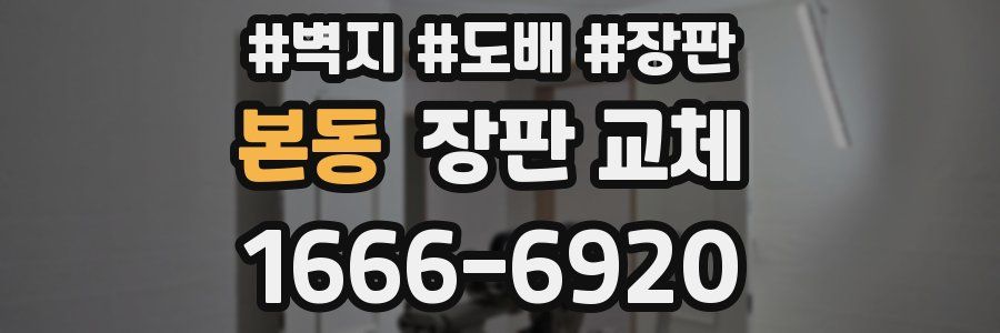 본동 장판 교체