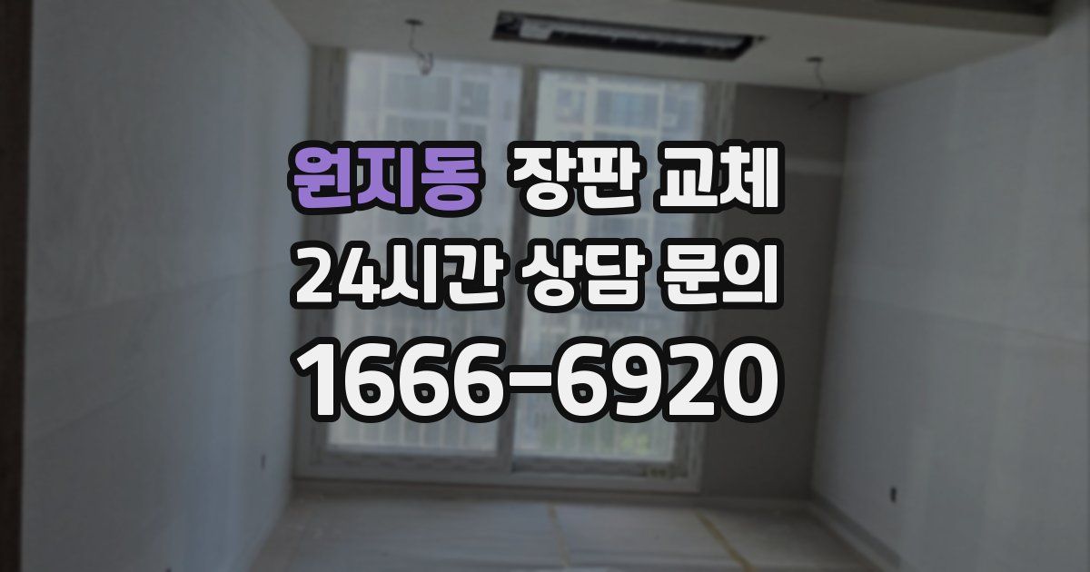 원지동 장판 교체