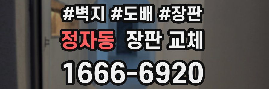 정자동 장판 교체