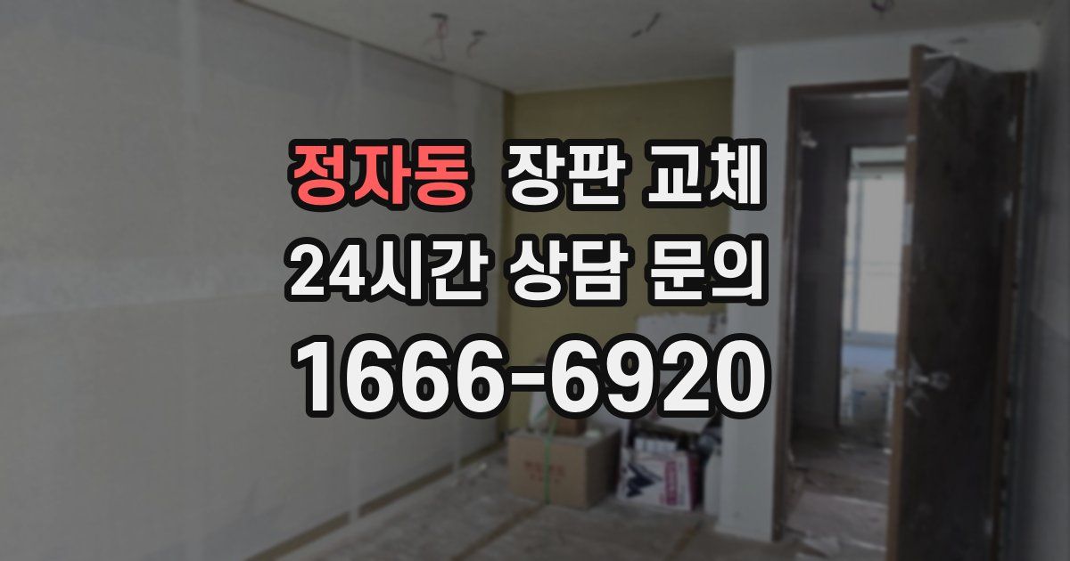 정자동 장판 교체