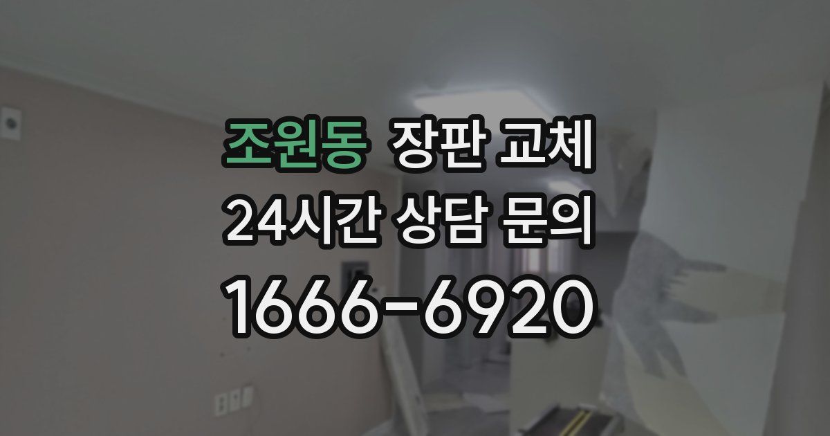 조원동 장판 교체