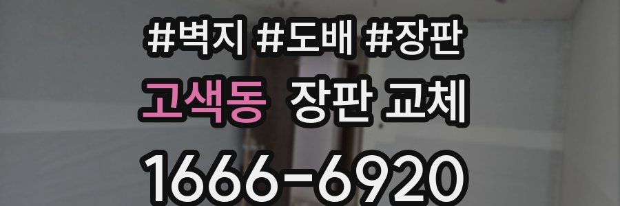 고색동 장판 교체