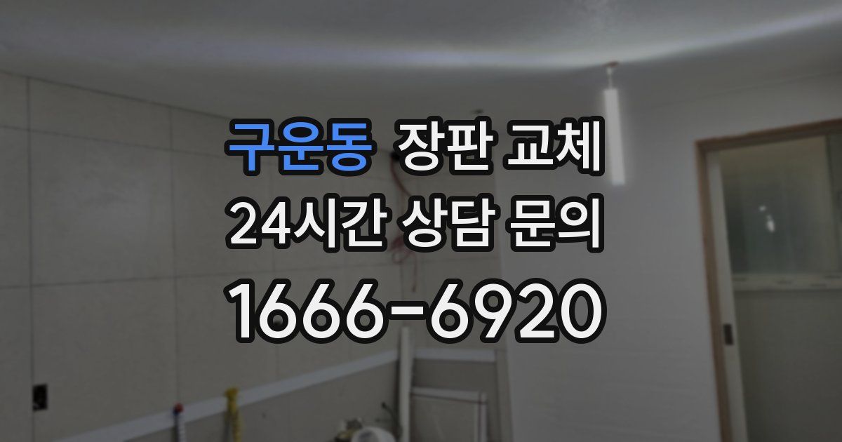 구운동 장판 교체