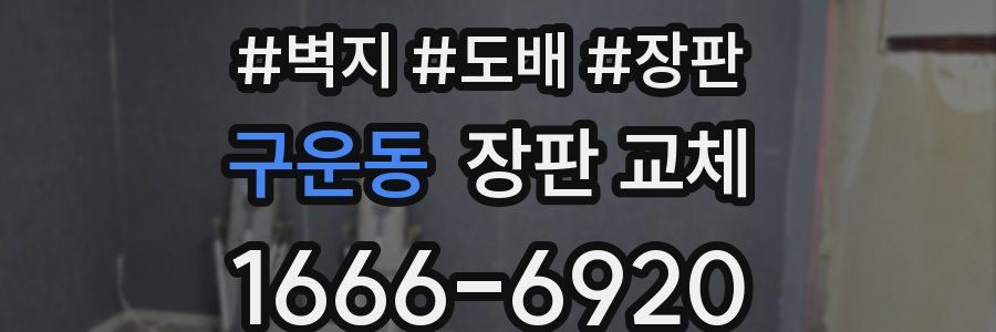 구운동 장판 교체