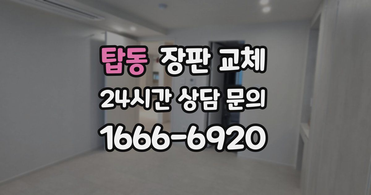 탑동 장판 교체