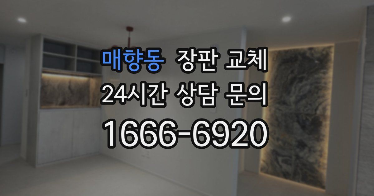 매향동 장판 교체