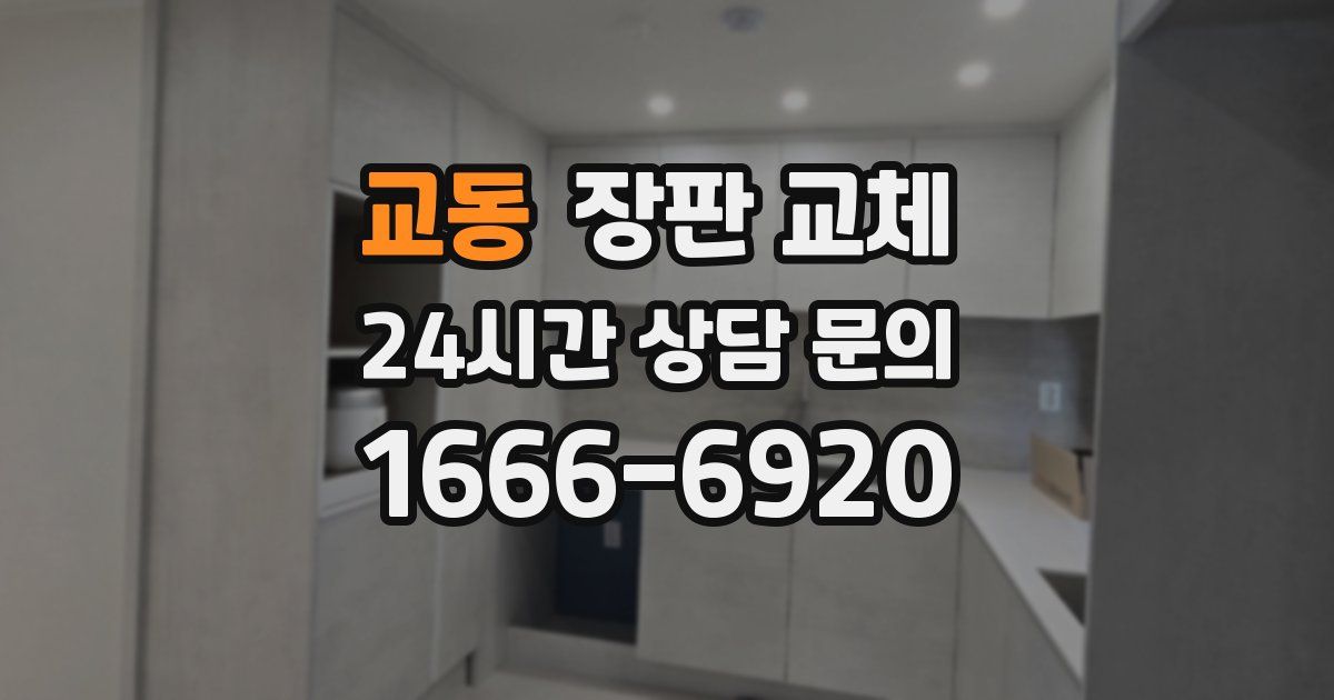 교동 장판 교체