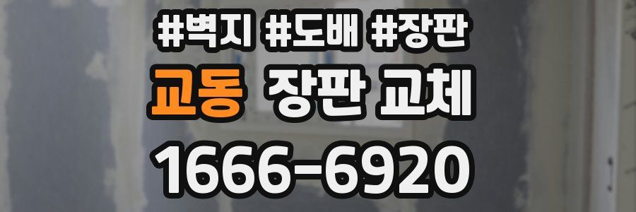 교동 장판 교체