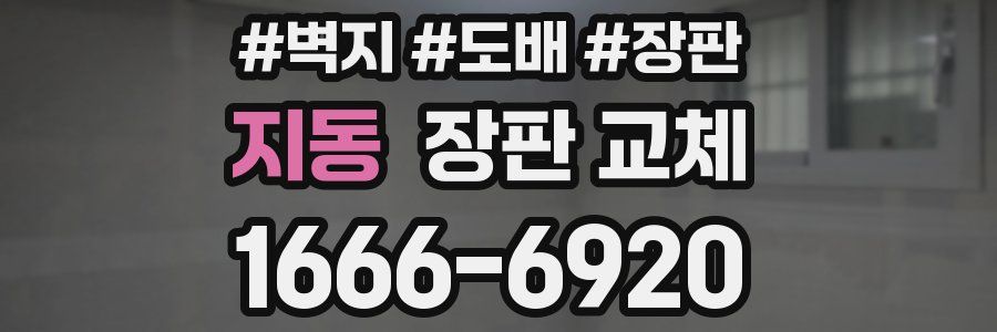 지동 장판 교체
