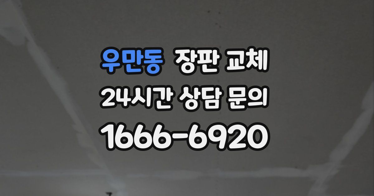 우만동 장판 교체