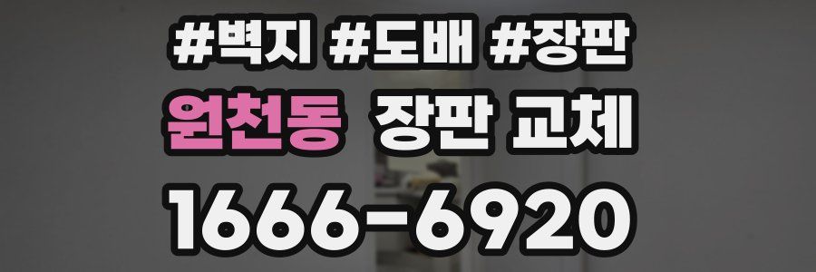 원천동 장판 교체