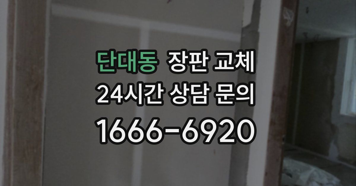 단대동 장판 교체