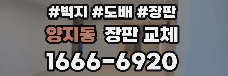 양지동 장판 교체