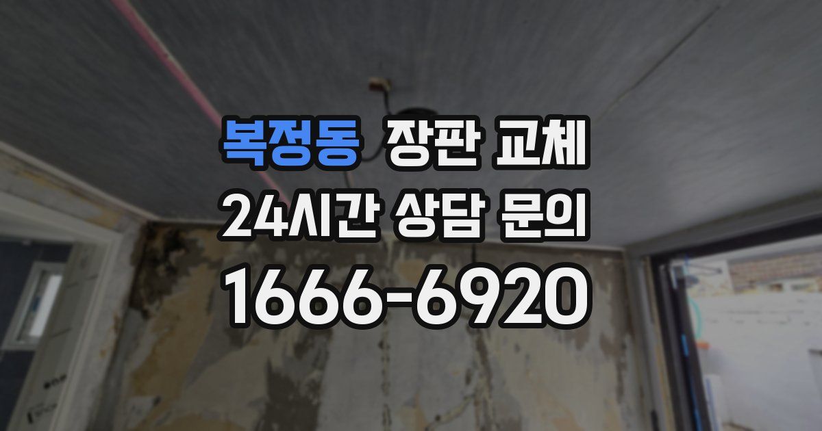 복정동 장판 교체