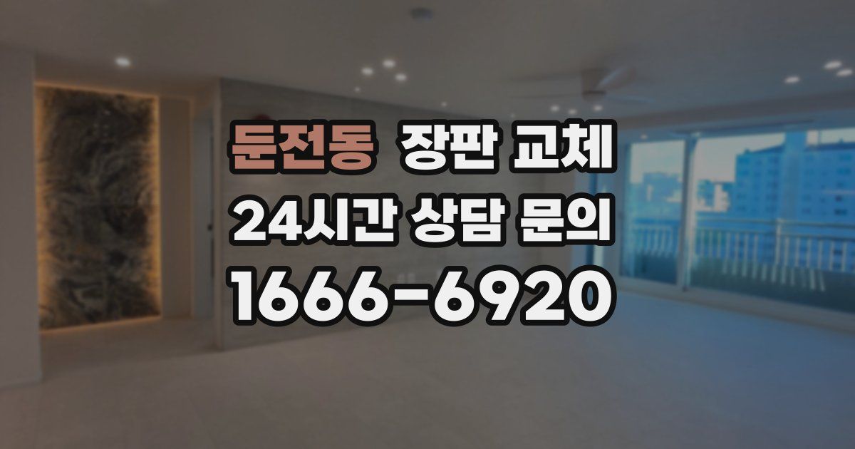 둔전동 장판 교체
