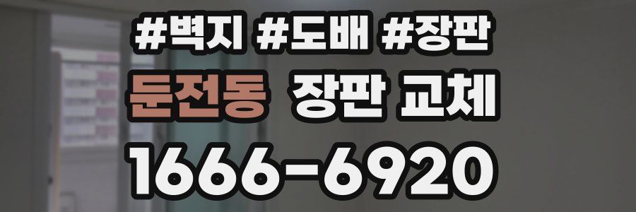 둔전동 장판 교체
