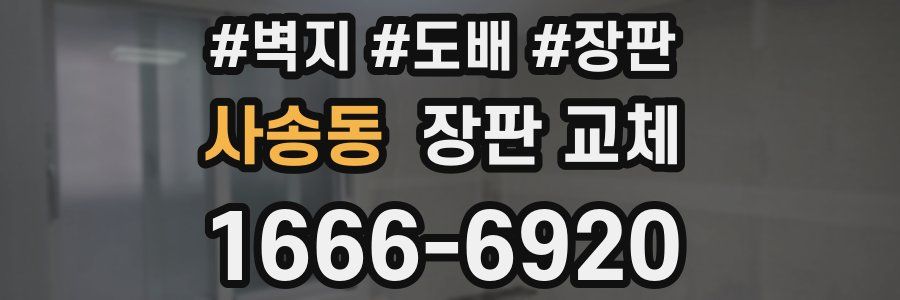 사송동 장판 교체