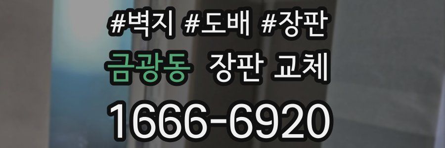 금광동 장판 교체