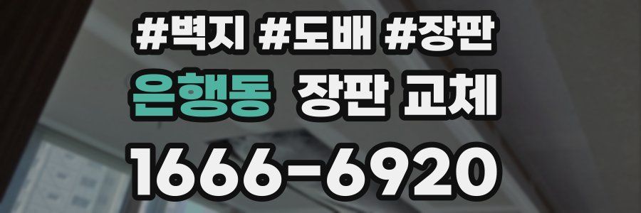은행동 장판 교체