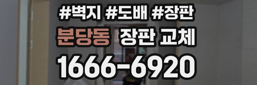 분당동 장판 교체