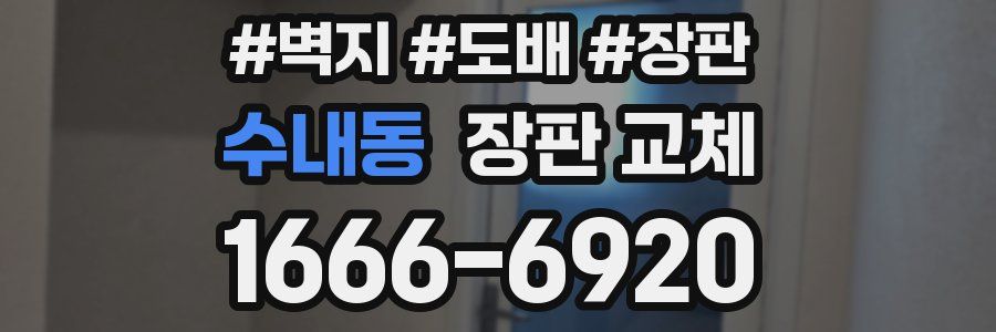 수내동 장판 교체