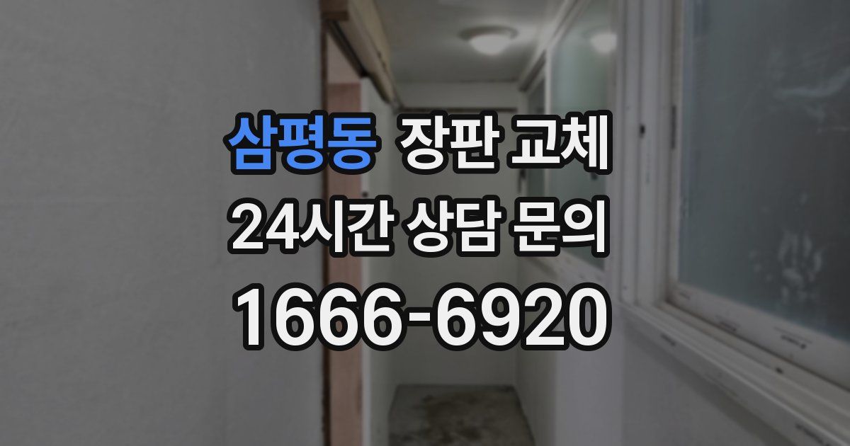 삼평동 장판 교체