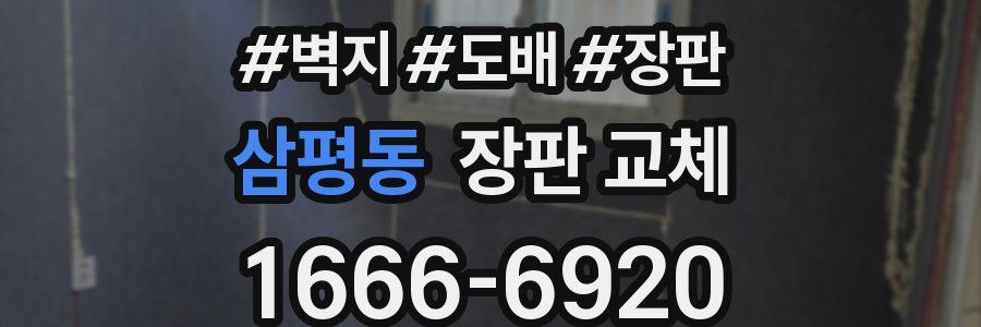 삼평동 장판 교체