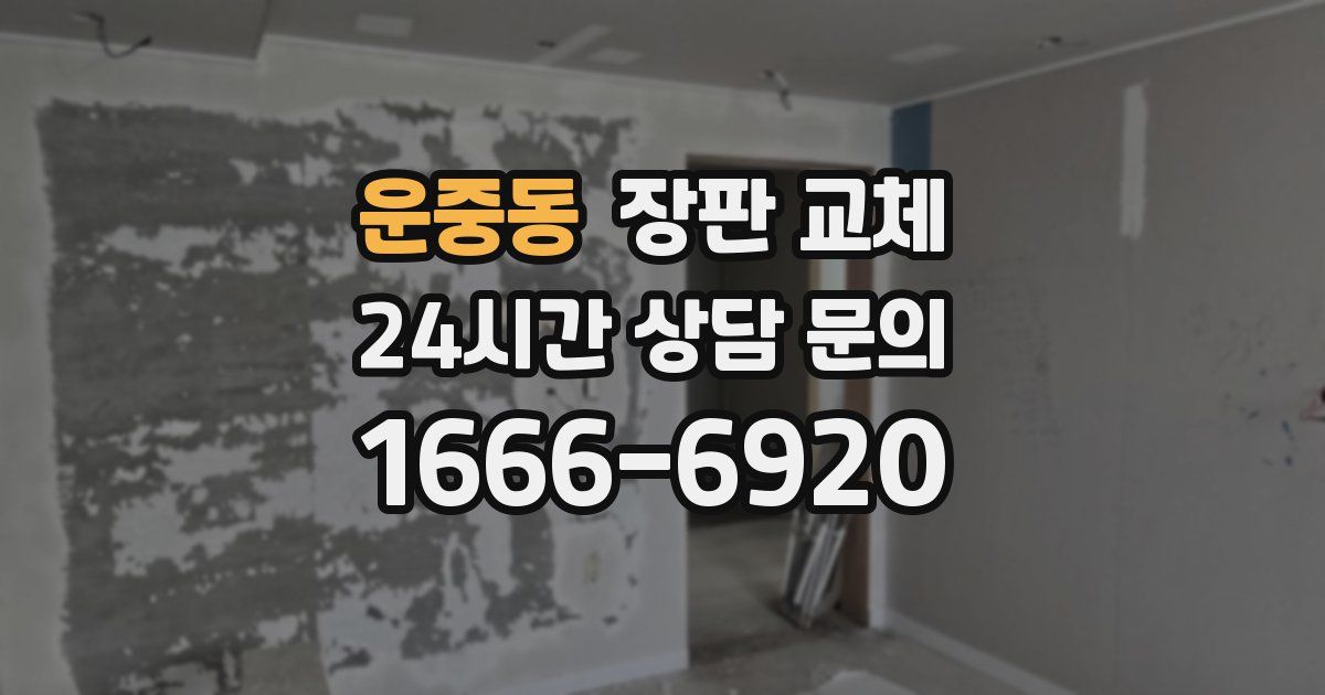운중동 장판 교체