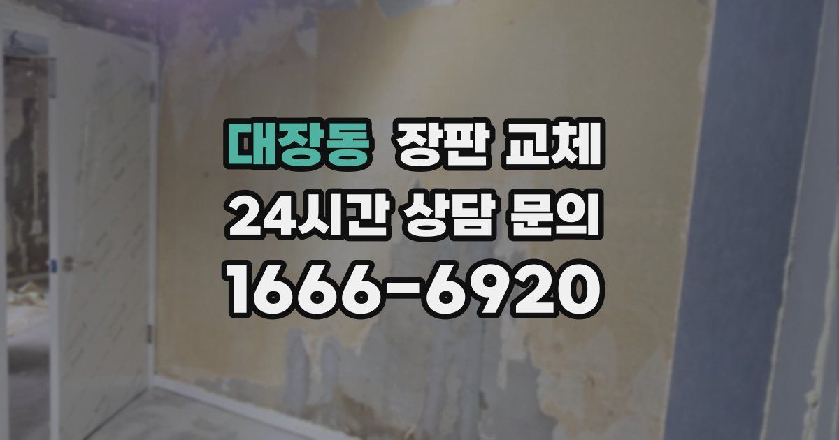 대장동 장판 교체