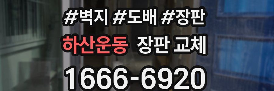 하산운동 장판 교체